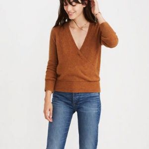 Wrap-Front Pullover Sweater in Coziest Yarn